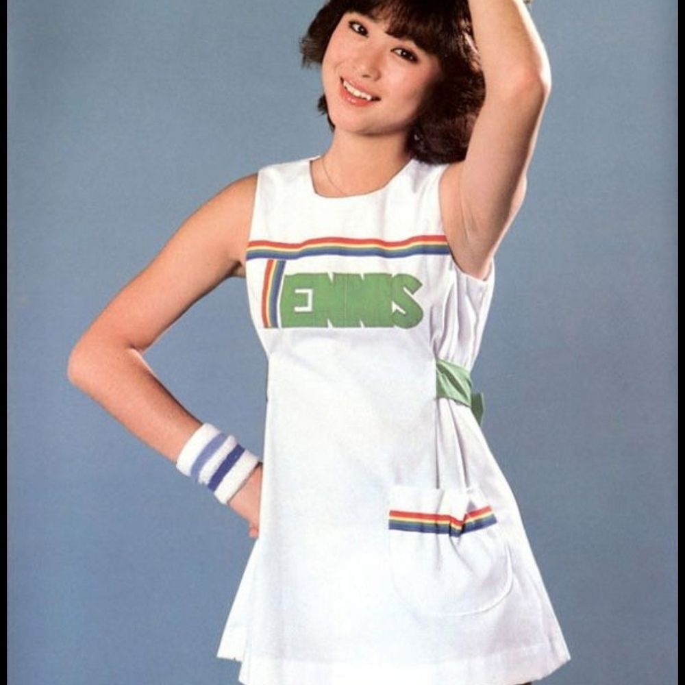 Little Miss Cream Tennis Dress Vintage 70s Size 12
